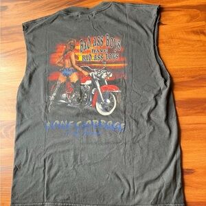 Vintage 90s Bad Ass Boys Toys Motorcycle, Lone Cabbage Cutoff | Size L